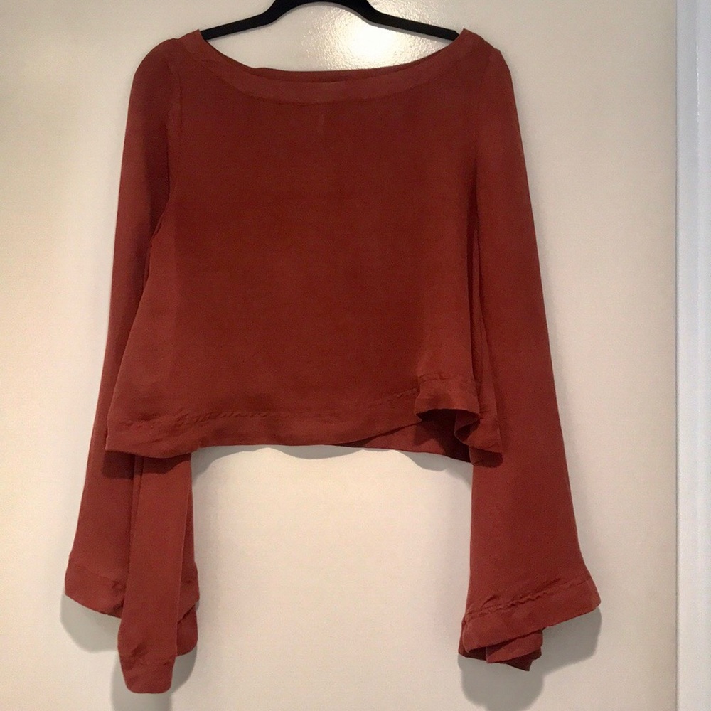 Free People Bell Sleeve Top Medium